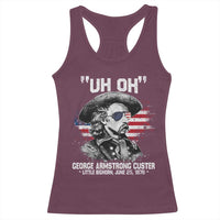 Uh Oh George Armstrong Custer Little Bighorn Racerback Tank Top Vintage American Flag June 25 1876