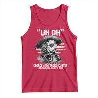 Uh Oh George Armstrong Custer Little Bighorn Tank Top Vintage American Flag June 25 1876