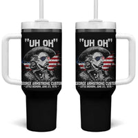 Uh Oh George Armstrong Custer Little Bighorn Tumbler With Handle Vintage American Flag June 25 1876