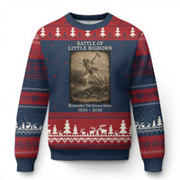 Battle of Little Bighorn 150 Year Anniversary 1876 2026 Ugly Christmas Sweater Remember The Greasy Grass Native American