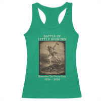 Battle of Little Bighorn 150 Year Anniversary 1876 2026 Racerback Tank Top Remember The Greasy Grass Native American