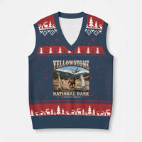 Yellowstone National Park Do Not Pet The Fluffy Cows V-Neck Knit Sweater Vest