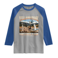Yellowstone National Park Do Not Pet The Fluffy Cows Raglan Shirt