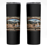 Yellowstone National Park Do Not Pet The Fluffy Cows Skinny Tumbler