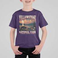 Yellowstone National Park Wyoming Montana Idaho T Shirt For Kid Vintage Bison Geyser