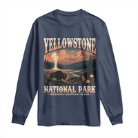 Yellowstone National Park Wyoming Montana Idaho Long Sleeve Shirt Vintage Bison Geyser