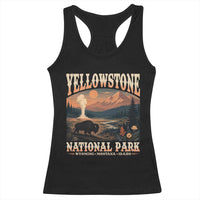 Yellowstone National Park Wyoming Montana Idaho Racerback Tank Top Vintage Bison Geyser