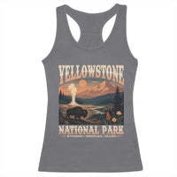 Yellowstone National Park Wyoming Montana Idaho Racerback Tank Top Vintage Bison Geyser