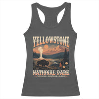 Yellowstone National Park Wyoming Montana Idaho Racerback Tank Top Vintage Bison Geyser