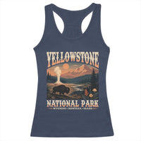 Yellowstone National Park Wyoming Montana Idaho Racerback Tank Top Vintage Bison Geyser
