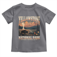 Yellowstone National Park Wyoming Montana Idaho Toddler T Shirt Vintage Bison Geyser