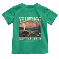 Yellowstone National Park Wyoming Montana Idaho Toddler T Shirt Vintage Bison Geyser