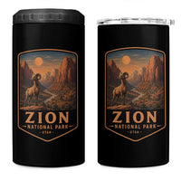 Zion National Park 4 in 1 Can Cooler Tumbler Vintage The Narrows Utah Bighorn Sheep