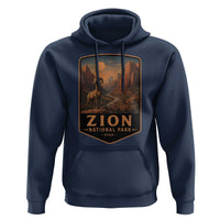 Zion National Park Hoodie Vintage The Narrows Utah Bighorn Sheep