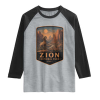 Zion National Park Raglan Shirt Vintage The Narrows Utah Bighorn Sheep