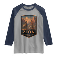 Zion National Park Raglan Shirt Vintage The Narrows Utah Bighorn Sheep