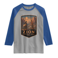 Zion National Park Raglan Shirt Vintage The Narrows Utah Bighorn Sheep