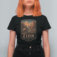 Zion National Park T Shirt For Women Vintage The Narrows Utah Bighorn Sheep
