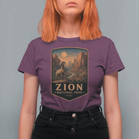 Zion National Park T Shirt For Women Vintage The Narrows Utah Bighorn Sheep
