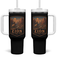 Zion National Park Tumbler With Handle Vintage The Narrows Utah Bighorn Sheep