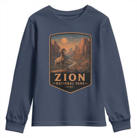 Zion National Park Youth Sweatshirt Vintage The Narrows Utah Bighorn Sheep