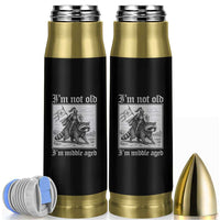 I Am Not Old I Am Middle Aged Bullet Tumbler Medieval Knight Riding Raccoon Funny Ren Faire