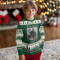 I Am Not Old I Am Middle Aged Ugly Christmas Sweater Medieval Knight Riding Raccoon Funny Ren Faire