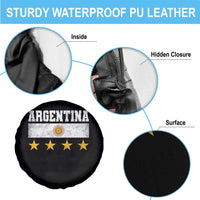 Argentina Champions 2026 4th Star Spare Tire Cover Vintage Sol De May and Stripes