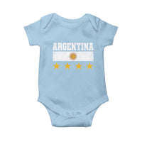 Argentina Champions 2026 4th Star Baby Onesie Vintage Sol De May and Stripes