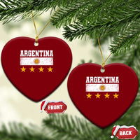 Argentina Champions 2026 4th Star Ceramic Ornament Vintage Sol De May and Stripes