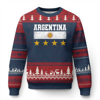 Argentina Champions 2026 4th Star Ugly Christmas Sweater Vintage Sol De May and Stripes