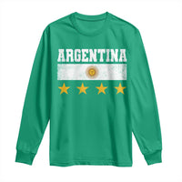 Argentina Champions 2026 4th Star Long Sleeve Shirt Vintage Sol De May and Stripes