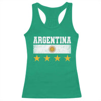 Argentina Champions 2026 4th Star Racerback Tank Top Vintage Sol De May and Stripes