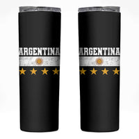 Argentina Champions 2026 4th Star Skinny Tumbler Vintage Sol De May and Stripes