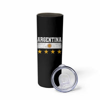 Argentina Champions 2026 4th Star Skinny Tumbler Vintage Sol De May and Stripes