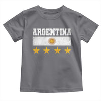 Argentina Champions 2026 4th Star Toddler T Shirt Vintage Sol De May and Stripes