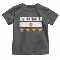 Argentina Champions 2026 4th Star Toddler T Shirt Vintage Sol De May and Stripes