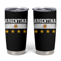 Argentina Champions 2026 4th Star Tumbler Cup Vintage Sol De May and Stripes
