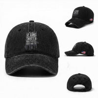 Funny Government 2nd Amendment Washed Cotton Baseball Cap If I Had 12 Guns And The Government Takes 6 Vintage American Flag