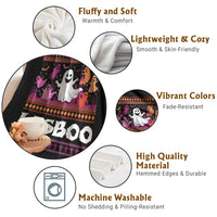 Funny Halloween Lesbian Throw Blanket Lesboo Ghost Bat LGBT Graveyard - Wonder Print Shop