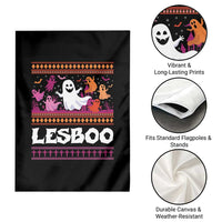 Funny Halloween Lesbian Garden Flag Lesboo Ghost Bat LGBT Graveyard - Wonder Print Shop