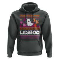 Funny Halloween Lesbian Hoodie Lesboo Ghost Bat LGBT Graveyard