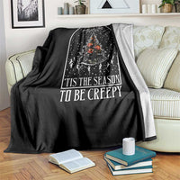 Halloween Christmas Throw Blanket Tis The Season To Be Creepy Xmas Tree Skeleton Snowy - Wonder Print Shop