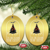 Halloween Xmas Christmas Ornament Tis The Season To Be Creepy Tree Skeleton Snowy - Wonder Print Shop