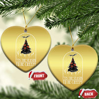 Halloween Xmas Christmas Ornament Tis The Season To Be Creepy Tree Skeleton Snowy - Wonder Print Shop