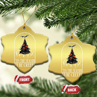 Halloween Xmas Christmas Ornament Tis The Season To Be Creepy Tree Skeleton Snowy - Wonder Print Shop