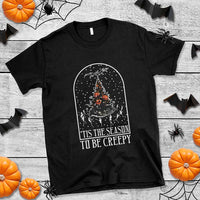 Halloween Christmas T Shirt Tis The Season To Be Creepy Xmas Tree Skeleton Snowy - Wonder Print Shop