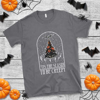 Halloween Christmas T Shirt Tis The Season To Be Creepy Xmas Tree Skeleton Snowy - Wonder Print Shop