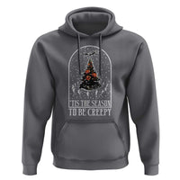 Halloween Christmas Hoodie Tis The Season To Be Creepy Xmas Tree Skeleton Snowy