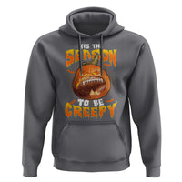 Funny Halloween Football Hoodie Tis The Season To Be Creepy Pumpkin American Football Bat - Wonder Print Shop